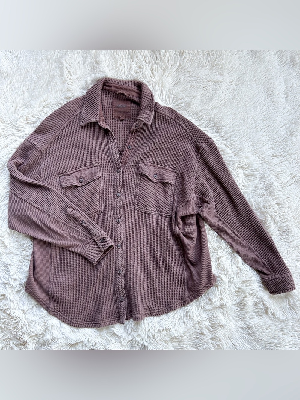 Waffle Button Down